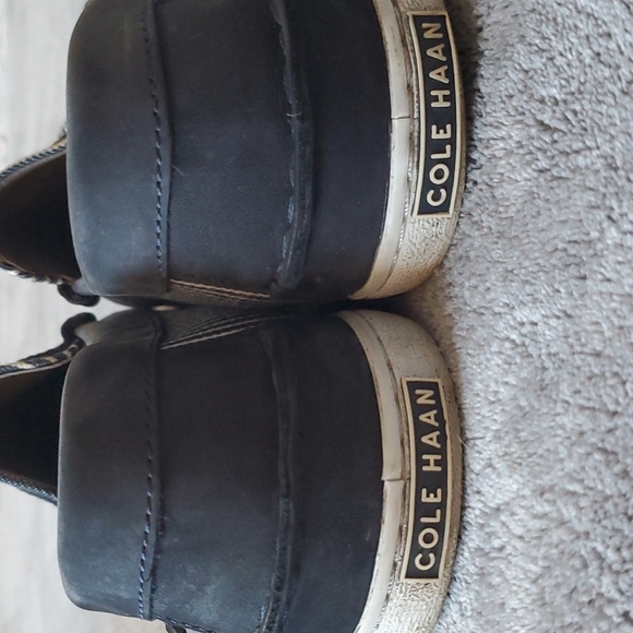 Cole Haan Boat Shoes ⛵ white and navy blue striped - Picture 5 of 6